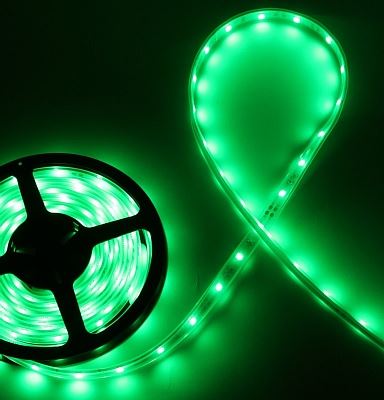 Светодиодная лента зеленая Светодиодная лента Eleganz SMD 2835 Зеленый 600 Led 12 В IP65 9,6 Вт/м (цена за метр)