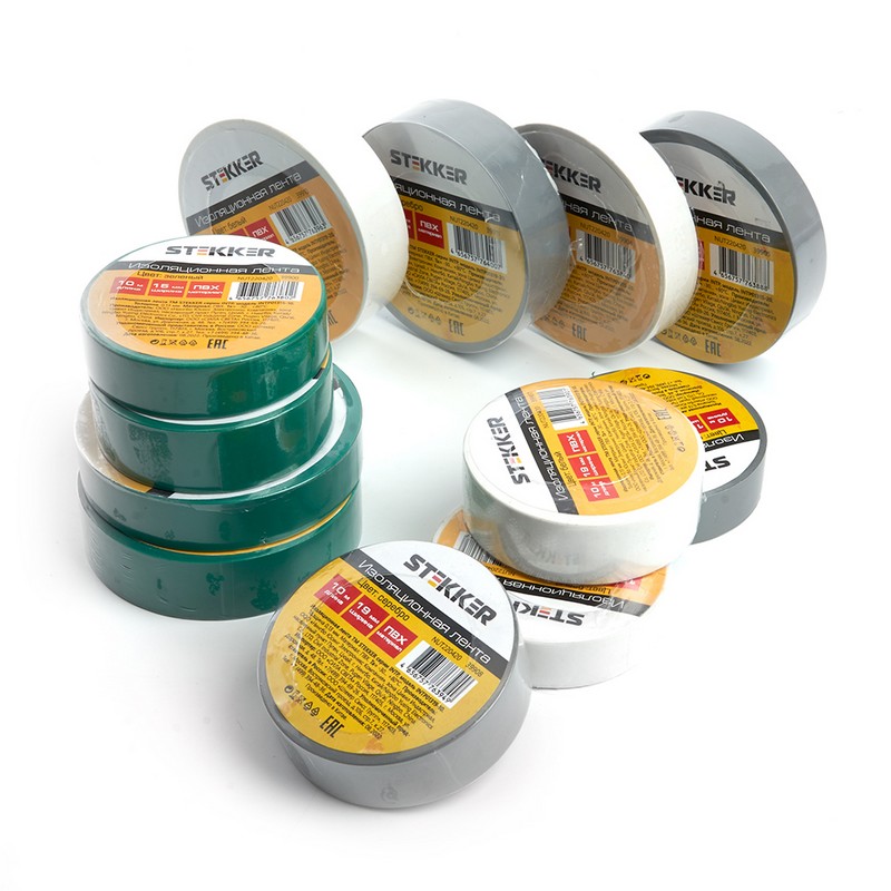 Изолента STEKKER INTP01315-20 0,13*15 мм. 20 м. зеленая 39903