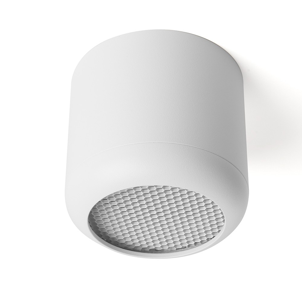 Светильники споты светодиодные Светильник спот потолочный Feron HL365 Barrel ECHO 12W GX53 белый с антибликовой сеточкой 48401 