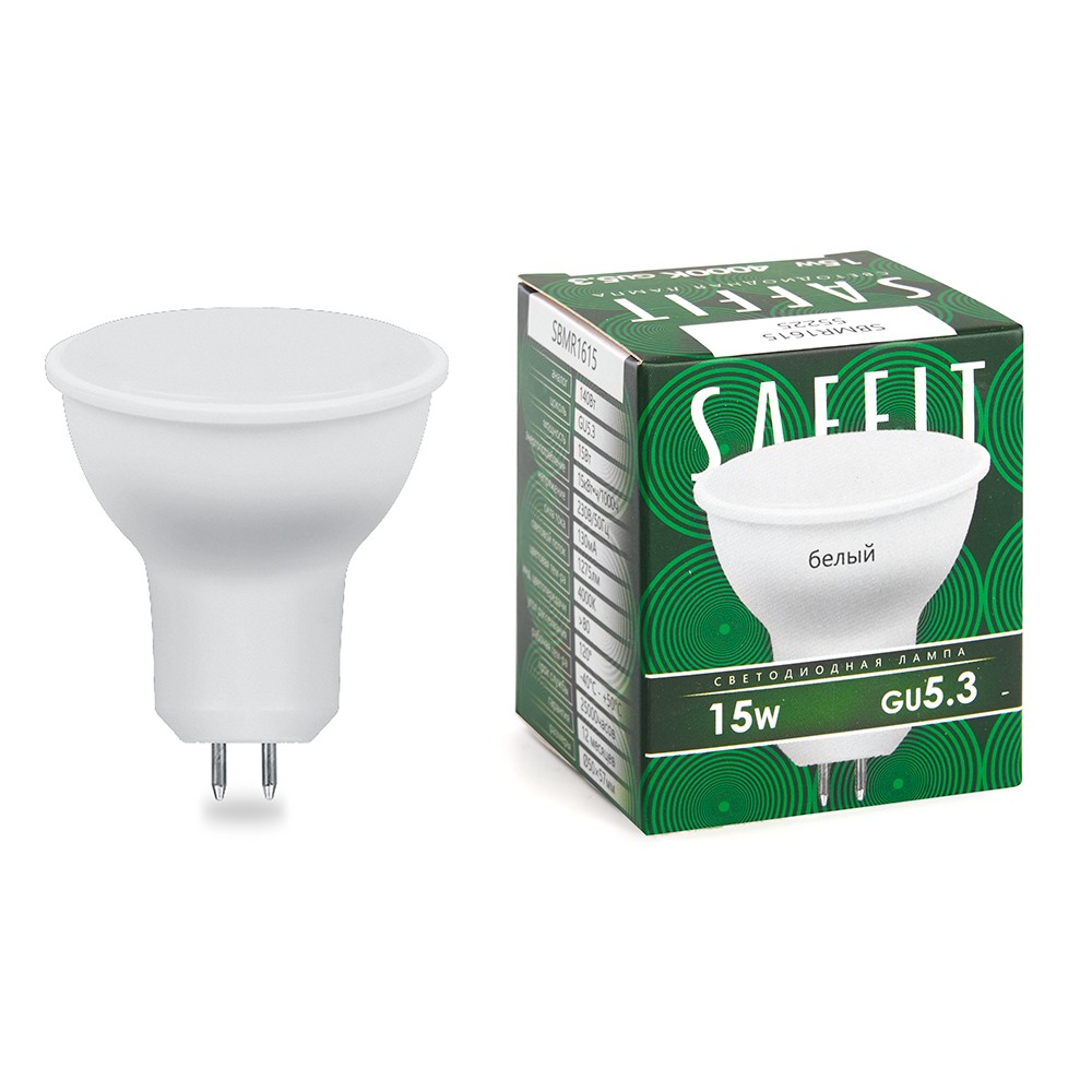 MR11/MR16/GU5.3 Лампа светодиодная SAFFIT SBMR1615 MR16 GU5.3 15W 230V 4000K 55225 