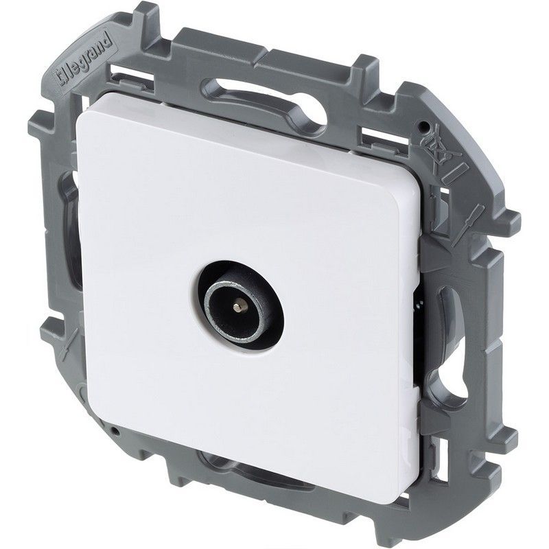 Legrand Inspiria Белый TV розетка Legrand INSPIRIA Белый проходная 14 дБ 5862 мГц 673860