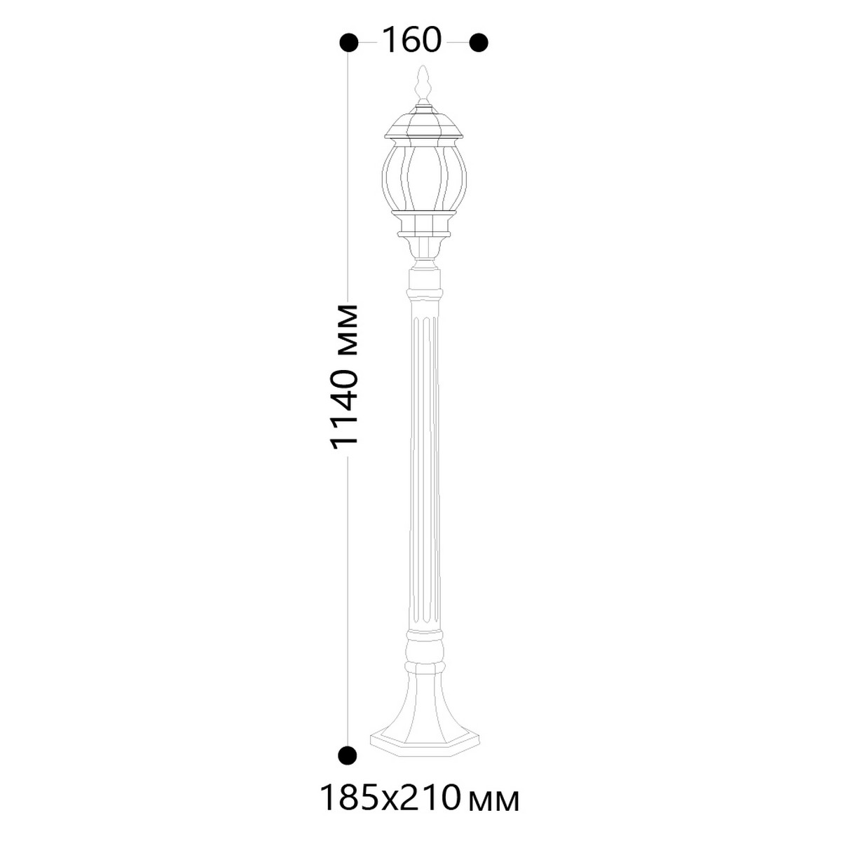 Уличные светильники столб Уличный светильник Feron 8110 столб 100W E27 230V, белый 11105 