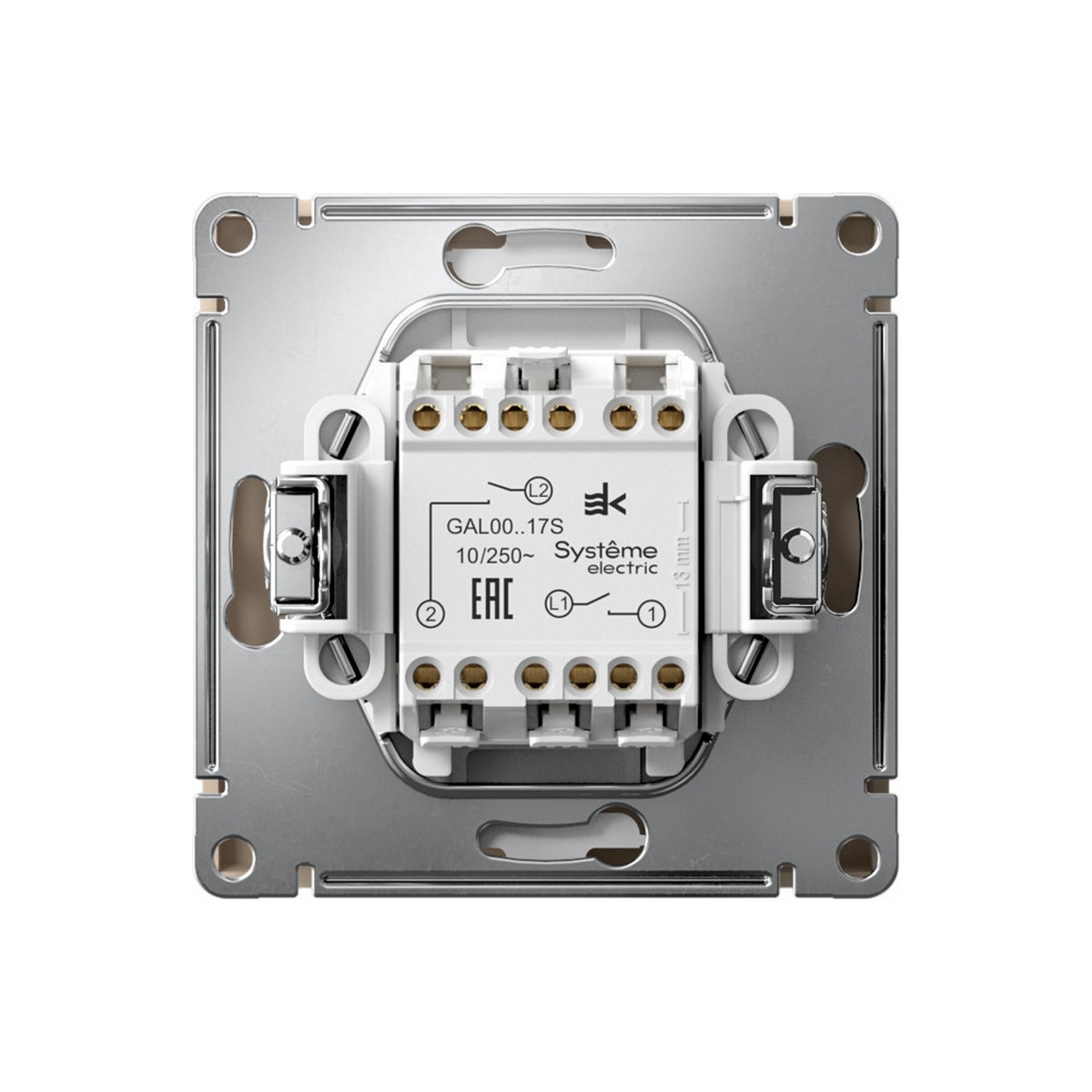 ArtGallery Песочный Выключатель SE ArtGallery Песочный 2-клавишный кнопочный, быстрозажим. клем. GAL001217S