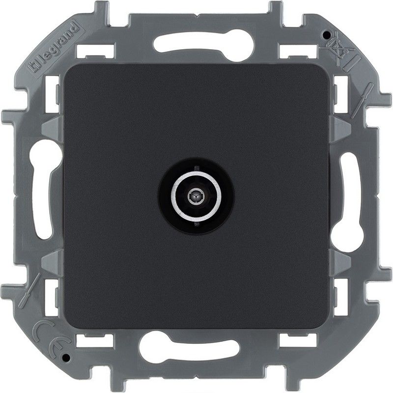 Legrand Inspiria Антрацит TV розетка Legrand INSPIRIA Антрацит «звезда» 2 дБ 02400 мГц 673853