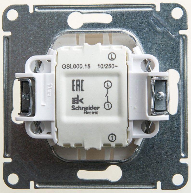 Glossa Перламутр Кнопка Systeme Electric Glossa Перламутр нажимная сх.1, 10AX механизм GSL000615