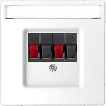 Merten D-Life Белый лотос Аудио розетка 2 линии черная Merten D-Life белый лотос