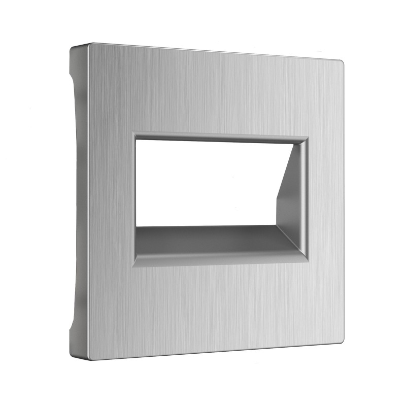 Werkel Серебряный рифленный механизмы Накладка Werkel для двойной розетки Еthernet RJ-45 (серебряный рифленый) W1191109