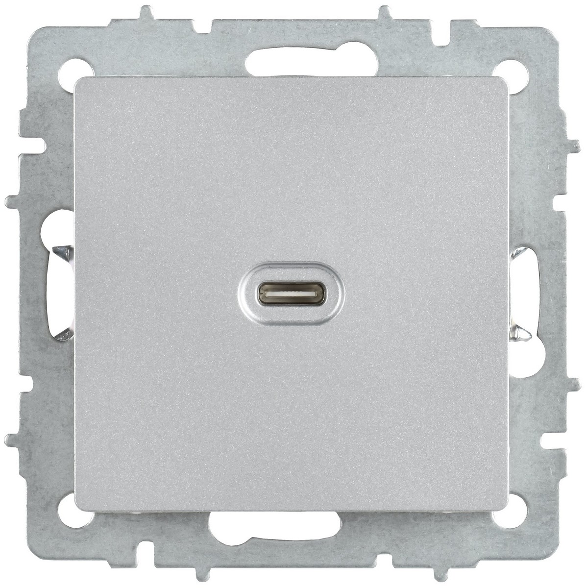 IEK Brite Алюминий Розетка USB IEK BRITE C 65Вт высокоскор. зар. РЮ12-1-БрА алюминий