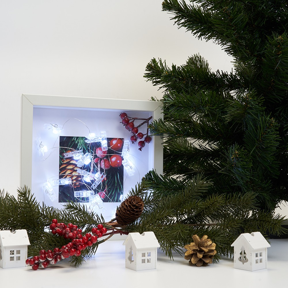 Гирлянда линейная Feron CL573 Прищепки статичная 1.8м USB 5000K 41651