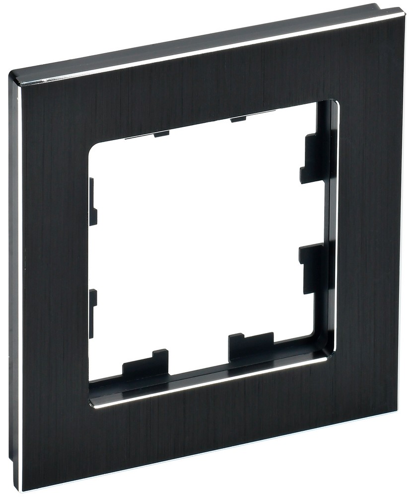 IEK Brite Рамки Рамка IEK BRITE 1-местная РУ-1-1-БрЧ металл черный BR-M12-M-K02