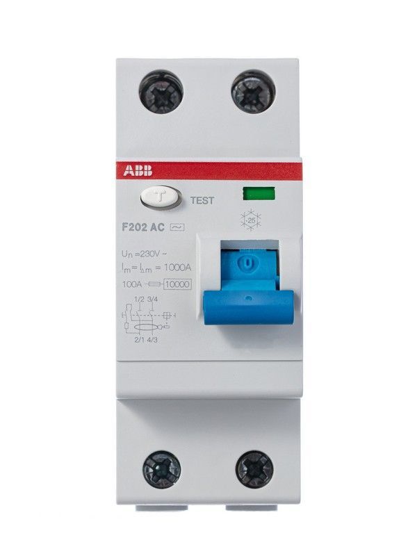ABB УЗО ABB F202 2P 16A 10mA (AC) 2CSF202001R0160 