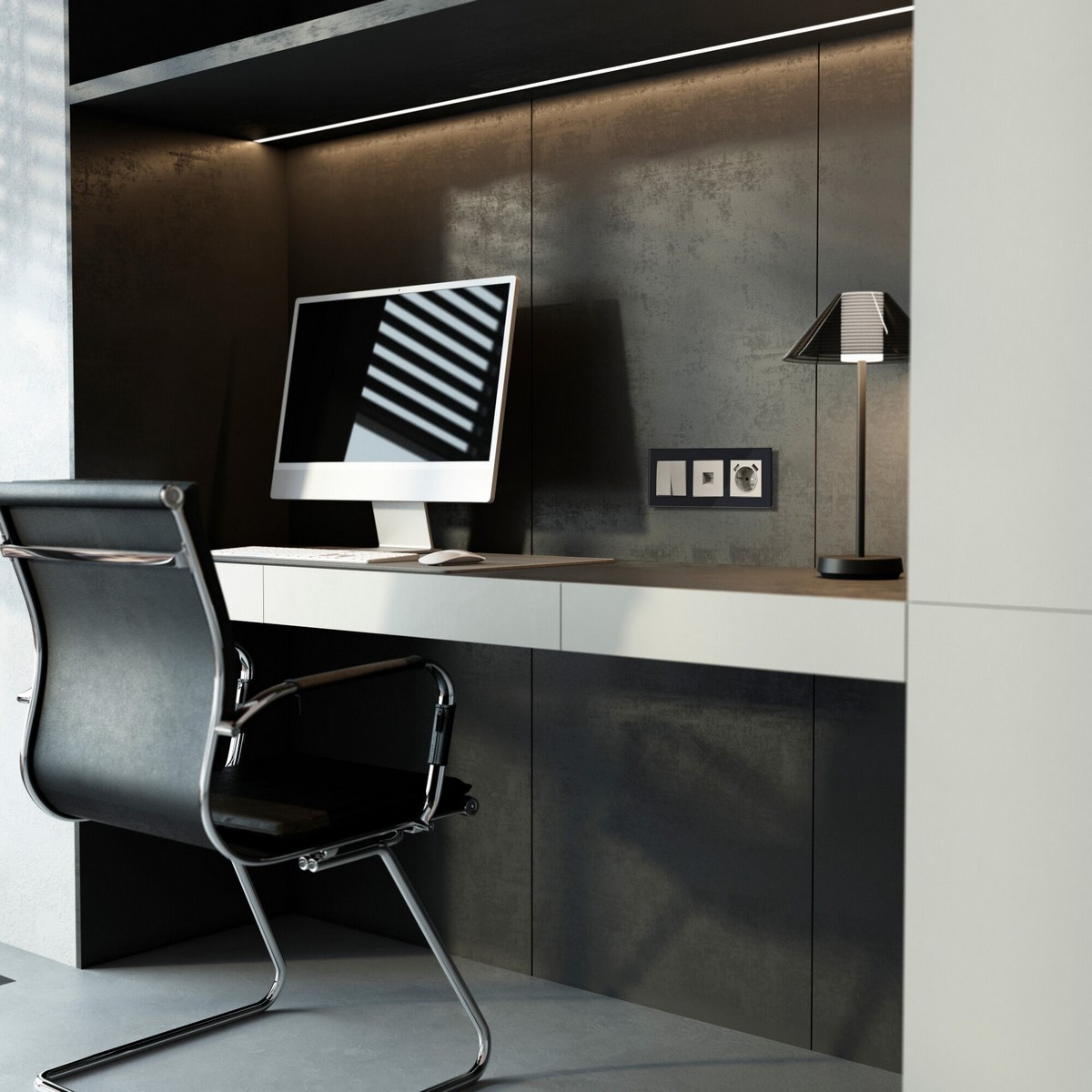 Werkel дымчатый Перекрестный выключатель Werkel двухклавишный (дымчатый) W1223004