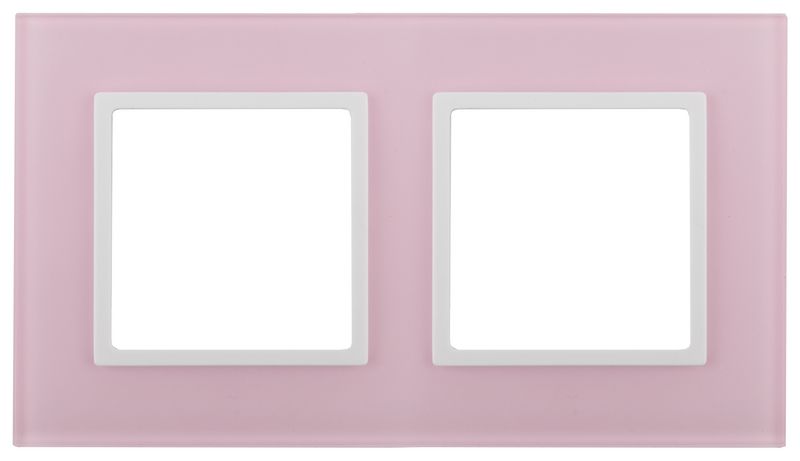 Рамки ЭРА Elegance Рамка ЭРА Elegance Розовый/белый Стекло 2-ая 14-5102-30 Б0034502