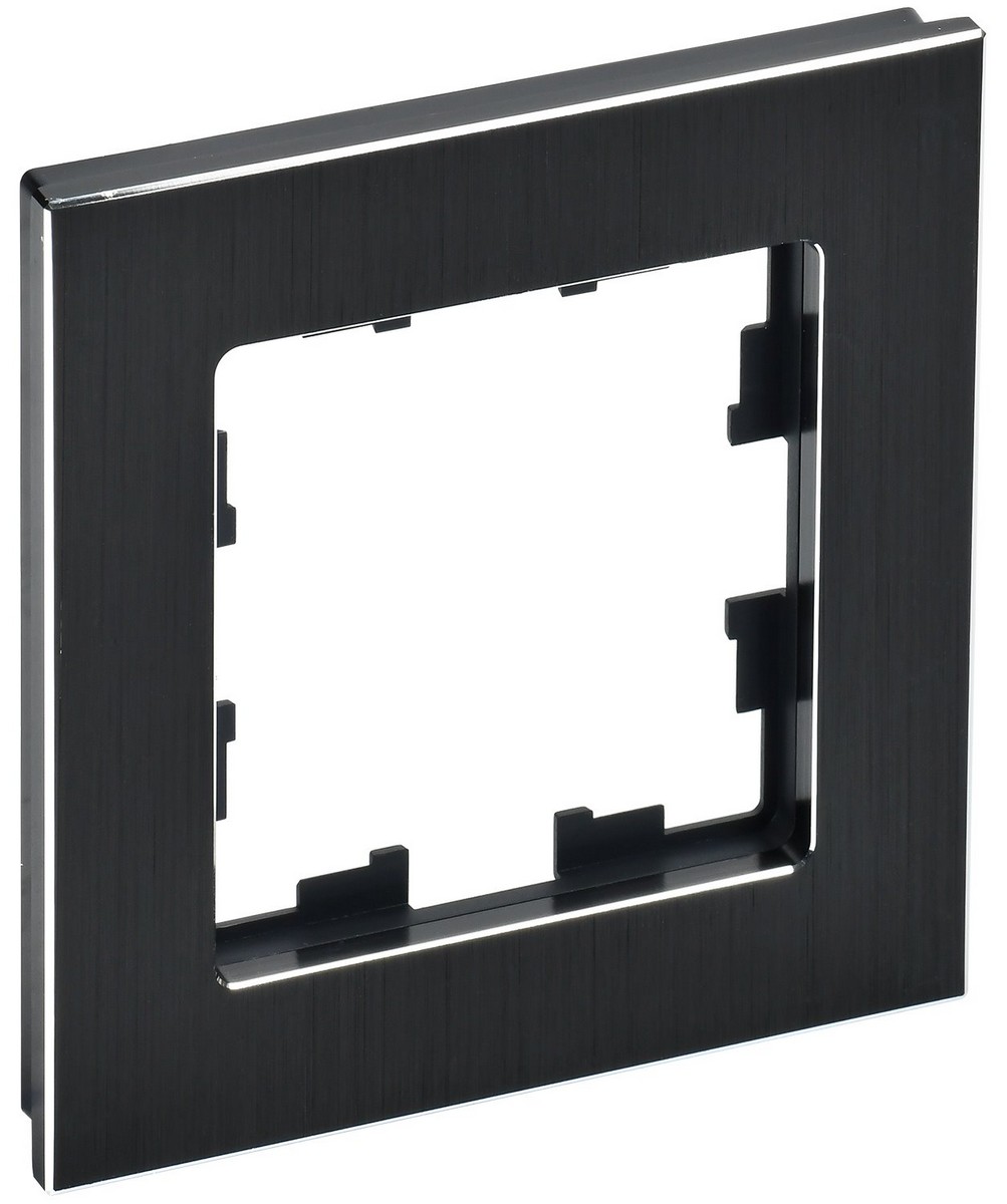 IEK Brite Рамки Рамка IEK BRITE 1-местная РУ-1-1-БрЧ металл черный BR-M12-M-K02