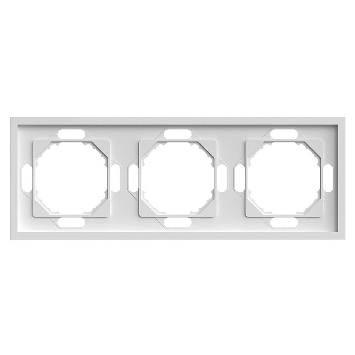 Эмили - Розетки и выключатели Stekker Рамка 3-ая STEKKER Эмили PFR00-5003-01 белый фарфор soft touch 49886