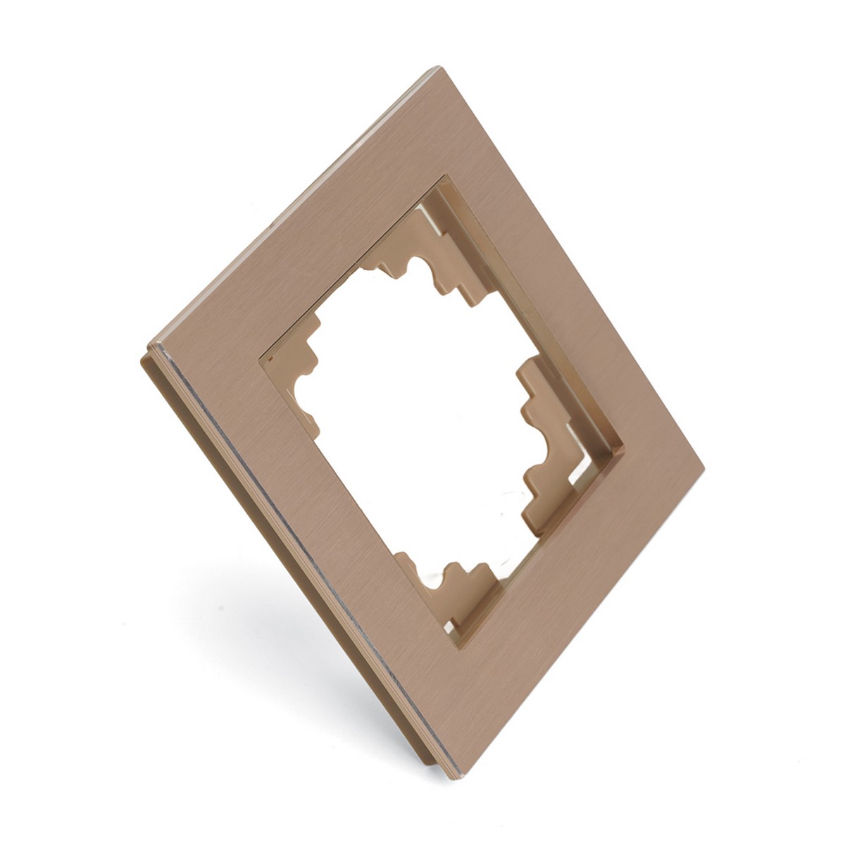 Катрин - Розетки и выключатели Stekker Рамка 1-местная металл STEKKER MFR00-7001-02 Катрин шампань 50010