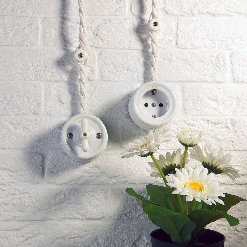 Витой ретро провод (кабель) Ретро кабель Werkel витой 3х1,5 (белый) 20 м (под заказ) W6453201 