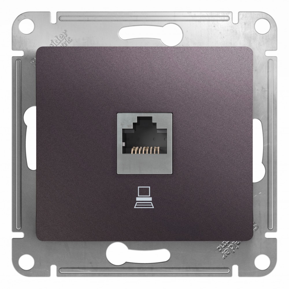 Glossa Сиреневый туман Розетка компьютерная Systeme Electric Glossa Сиреневый туманRJ45 кат.5E GSL001481K