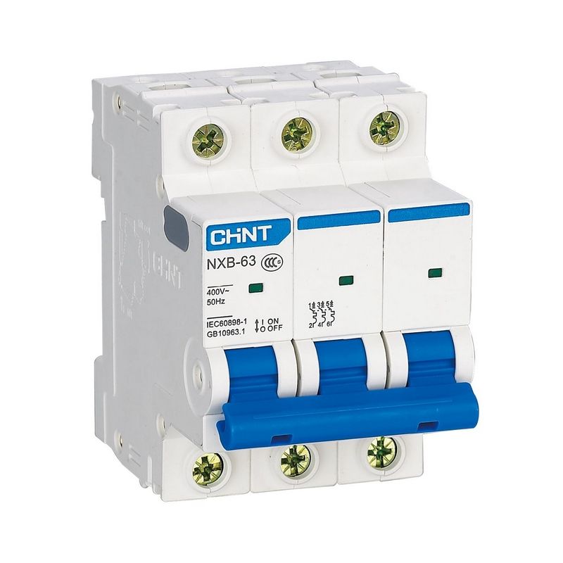 3 полюсные (трехполюсные) Автоматический выключатель CHINT NXB-63S 3P 40А 4.5kA х-ка B (R) 296818