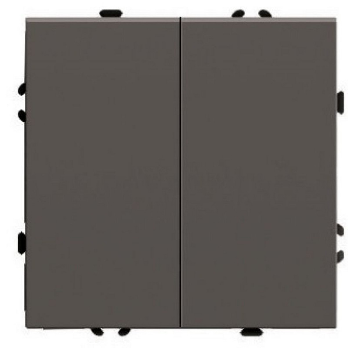 Эмили - Розетки и выключатели Stekker Переключатель 2-клавишный STEKKER Эмили RSW10-5107-09 антрацит soft touch 49921