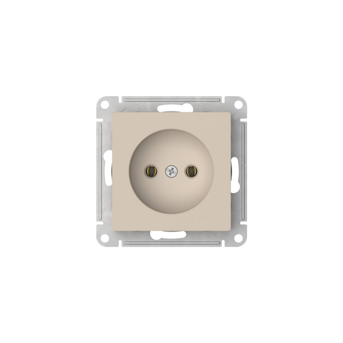 AtlasDesign Песочный Розетка SE AtlasDesign Песочный без заземления без шторок быстрозажим. клем. ATN001241S
