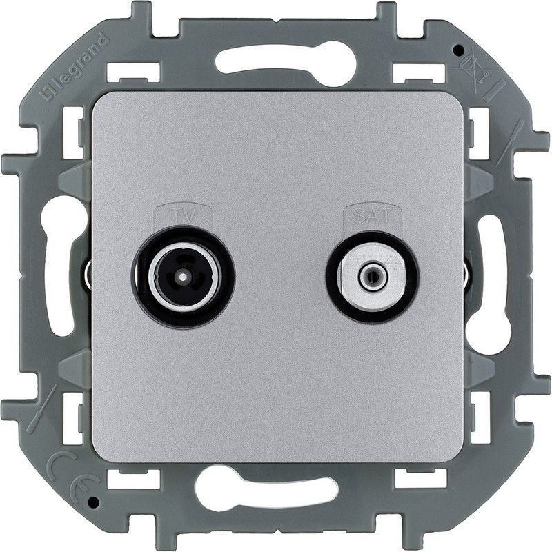 Legrand Inspiria Алюминий TV/SAT розетка Legrand INSPIRIA Алюминий звезда 673882