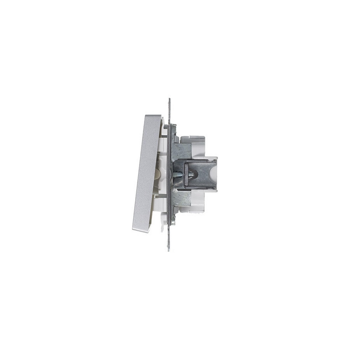 AtlasDesign Алюминий Переключатель 1-клавишный, Systeme Electric AtlasDesign Алюминий сх.6, ATN000361