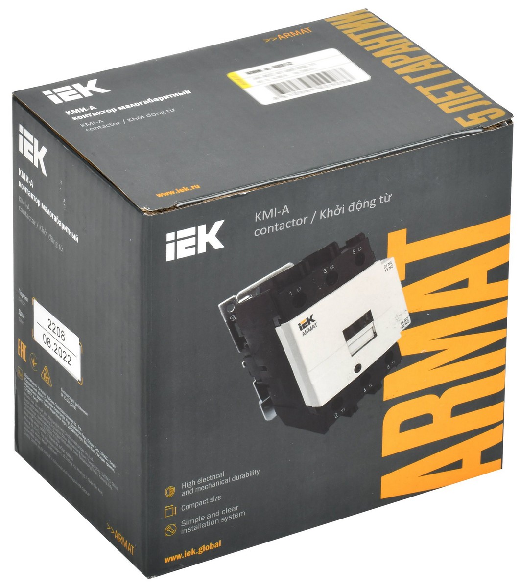 Контакторы Контактор IEK ARMAT КМИ-А-48012 LC1D 80А 110В/АС3 1НО/1НЗ AR-ACC-41-080-110-11 