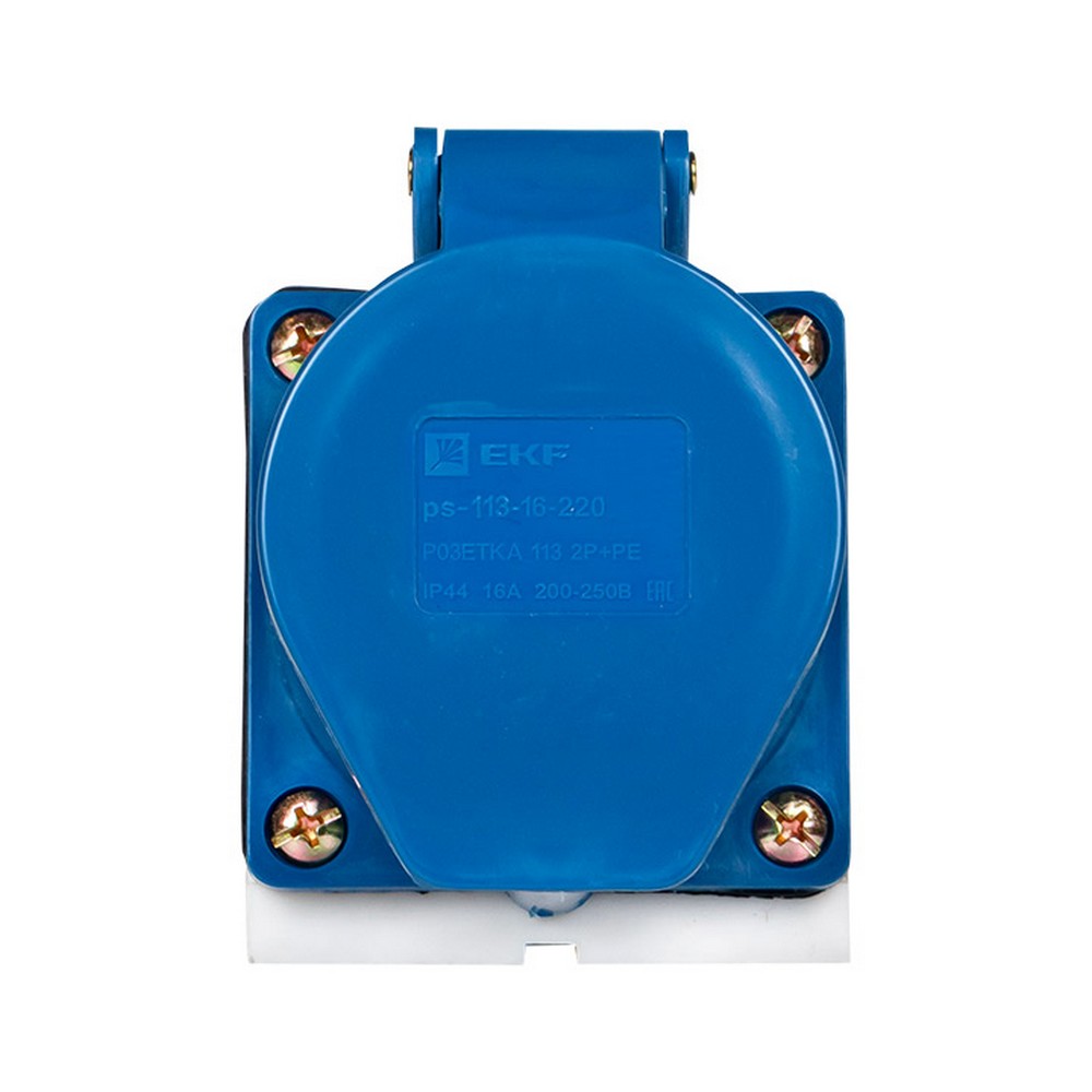 Силовые разъемы и вилки Розетка стационарная EKF PROxima наружная 113 2Р+РЕ 16А 220В IP44 ps-113-16-220 