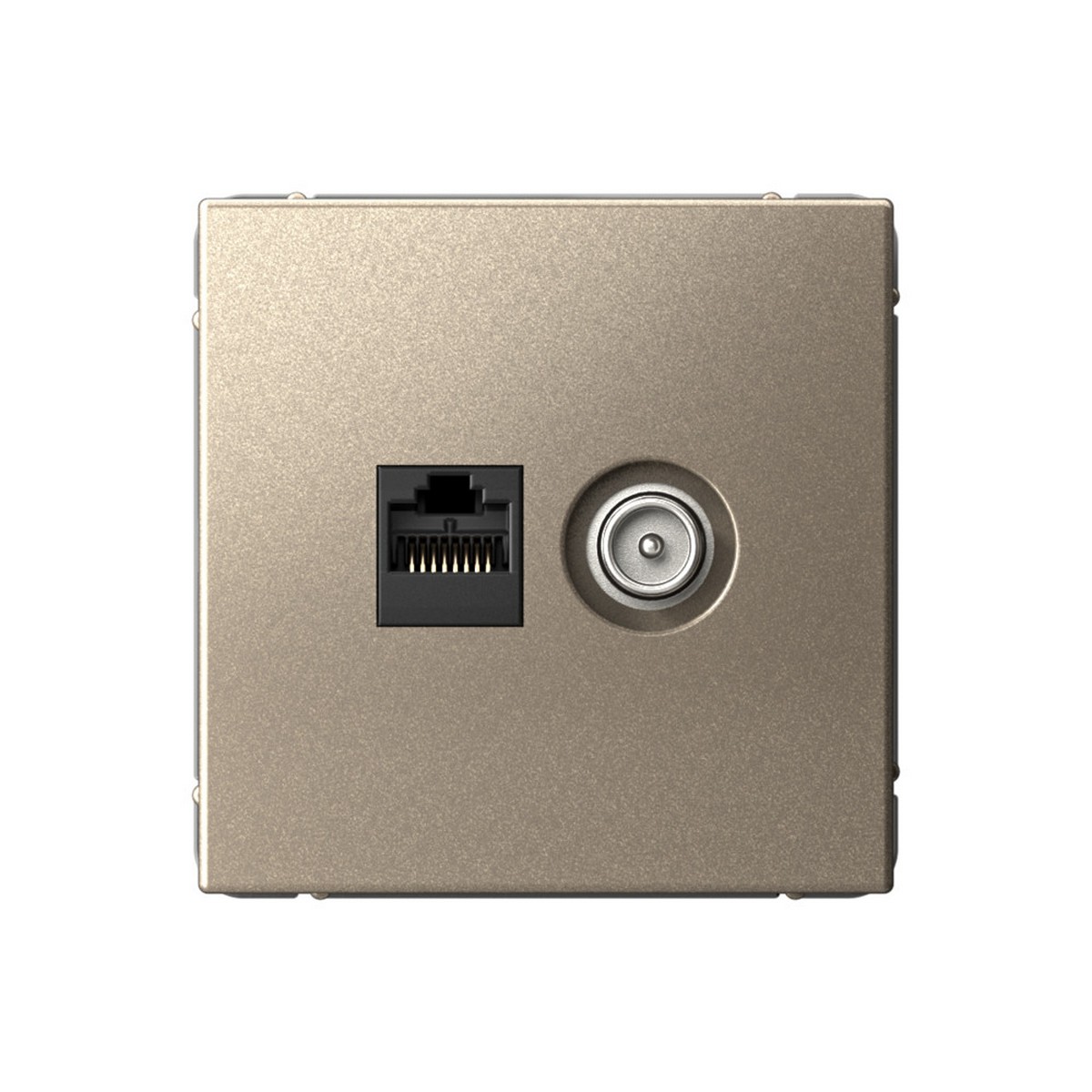 ArtGallery Шампань Розетка Systeme Electric ArtGallery Шампань двойная ТВ + компьютерная RJ45 кат. 5Е GAL000589