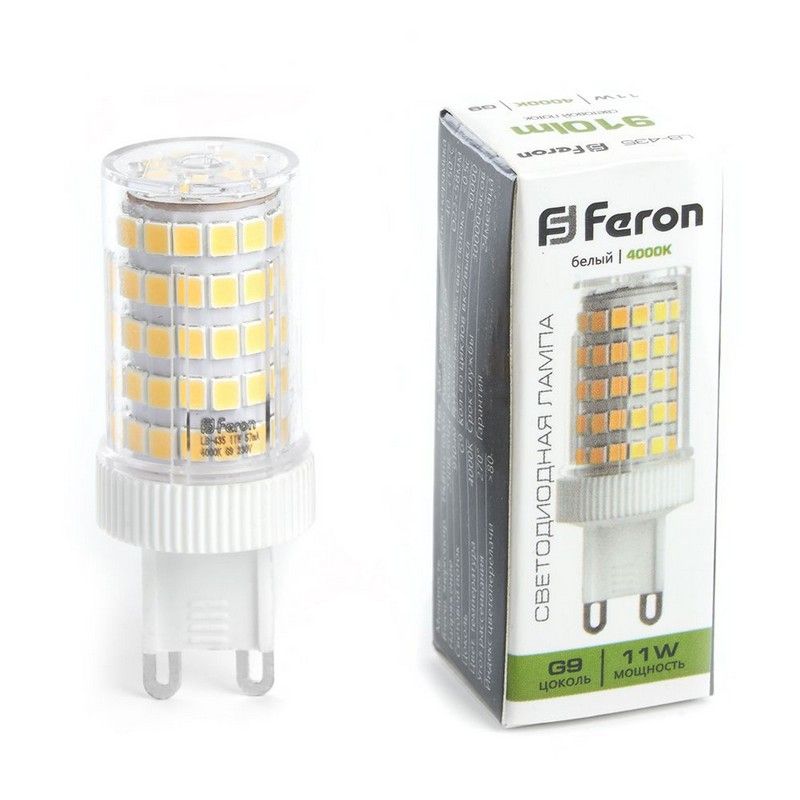 G9 Лампа светодиодная Feron LB-435 G9 11W 4000K 38150 
