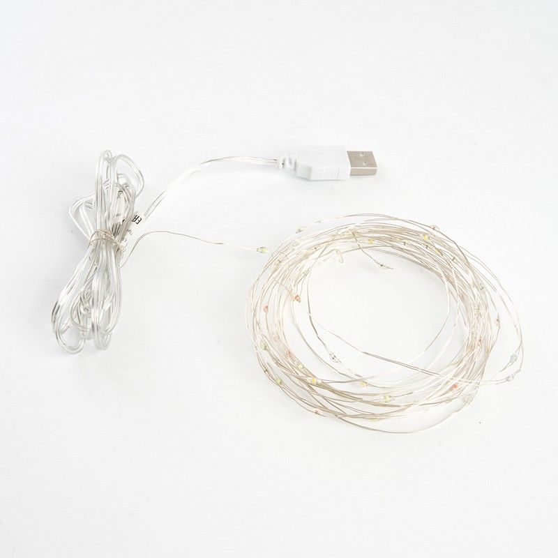 Гирлянда линейная Feron CL575 Роса статичная 5м USB 5000K 48184