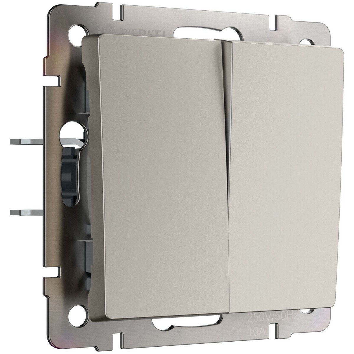 Werkel дымчатый Перекрестный выключатель Werkel двухклавишный (дымчатый) W1223004