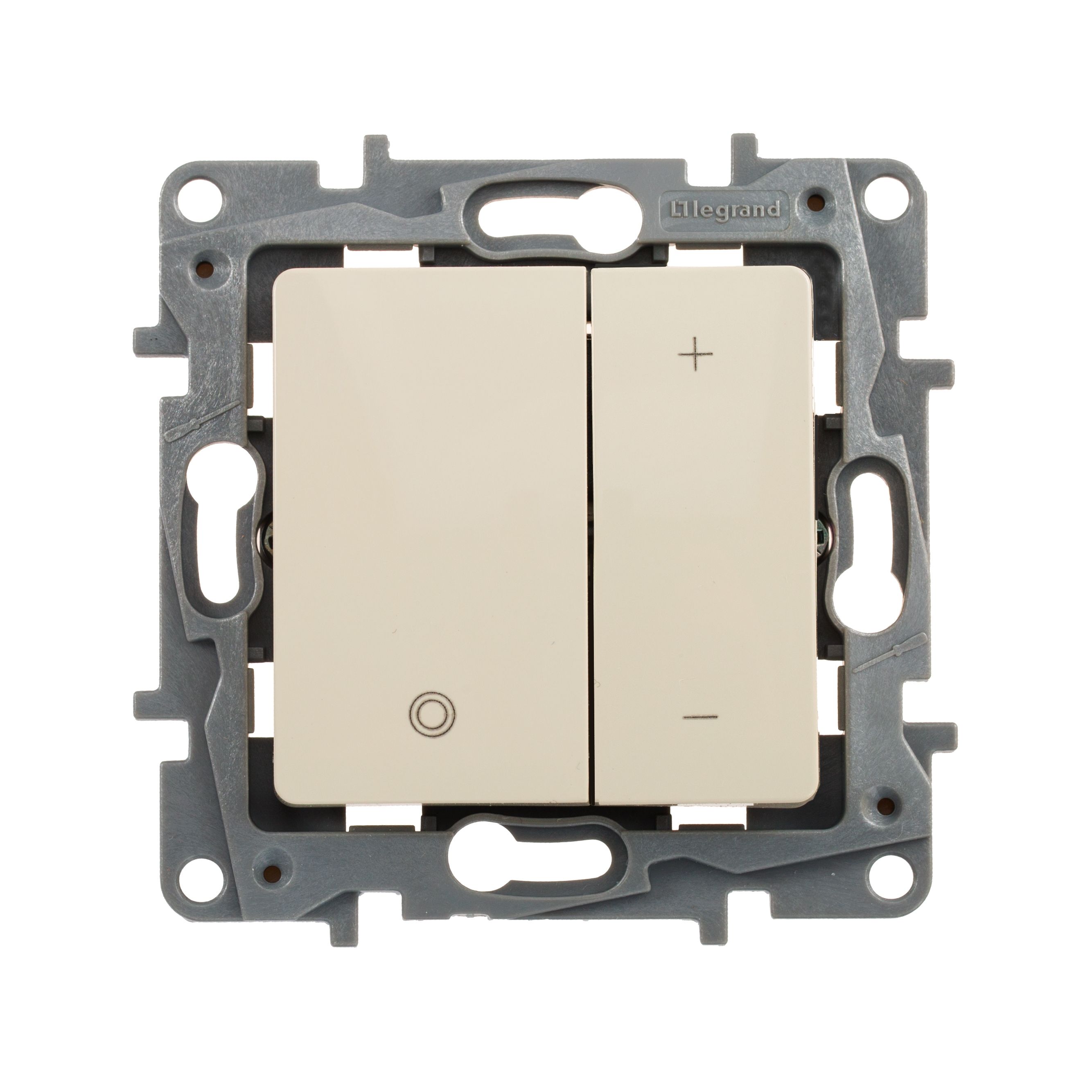 Legrand Etika Слоновая кость Светорегулятор Legrand Etika слоновая кость нажимной, 400Вт 672318