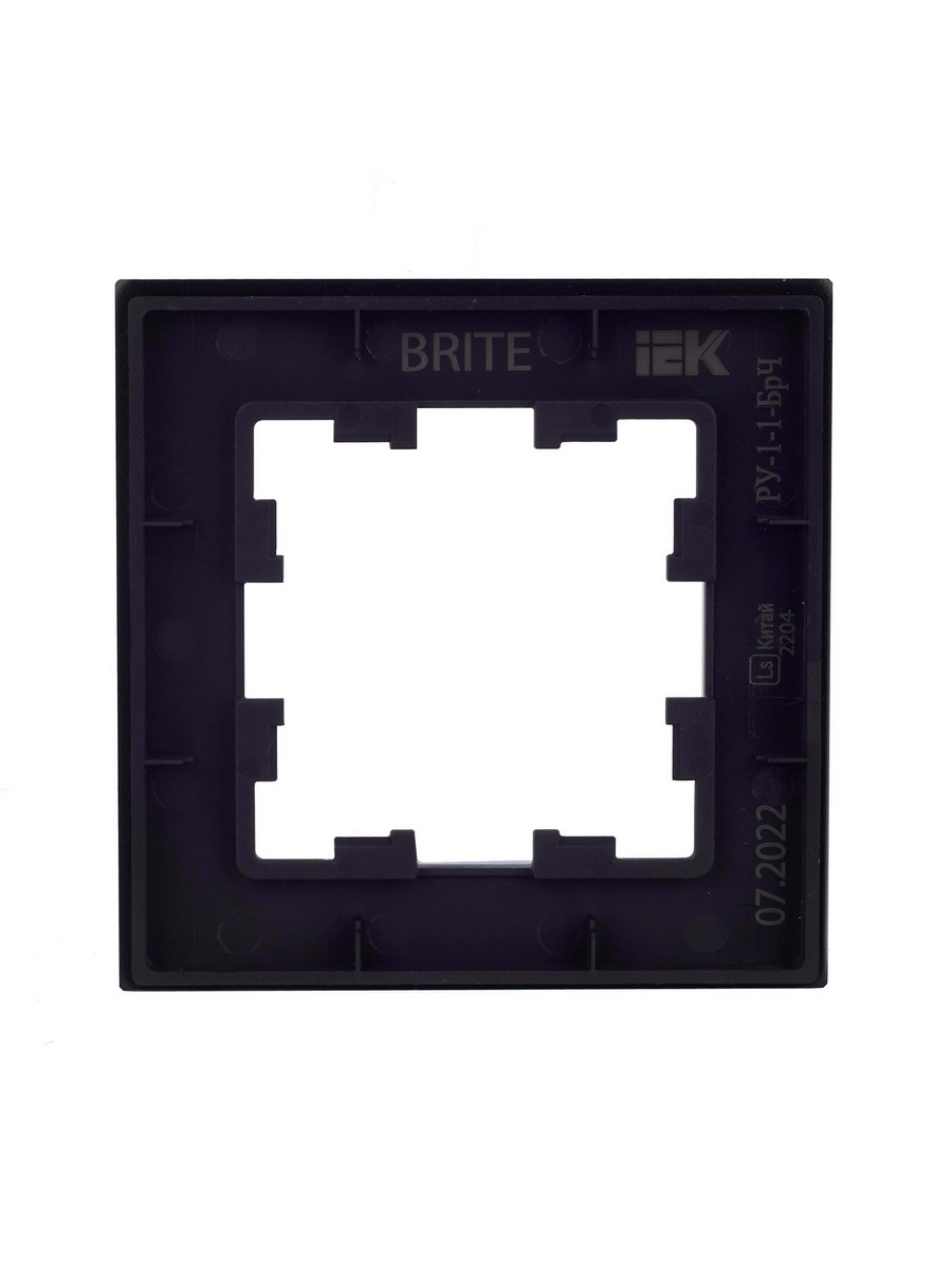 IEK Brite Рамки Рамка IEK BRITE 1-местная РУ-1-1-БрЧ металл черный BR-M12-M-K02