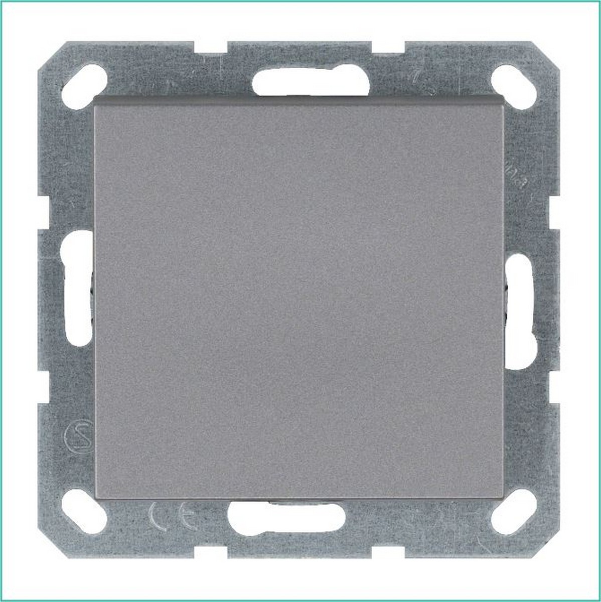 JASMART G - розетки и выключатели Выключатель одноклавишный JASMART проходной Алюминий G3012S