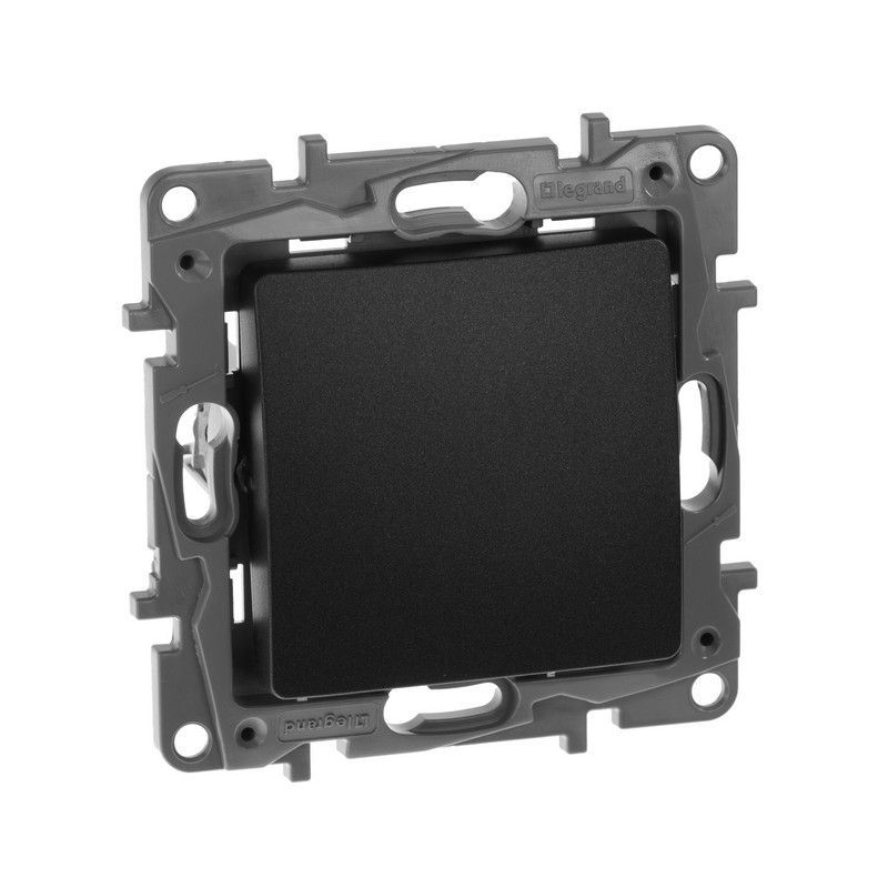 Legrand Etika Антрацит Переключатель Legrand Etika антрацит 1-клавишный, авт.клеммы, 10 AX, 250 В 672605