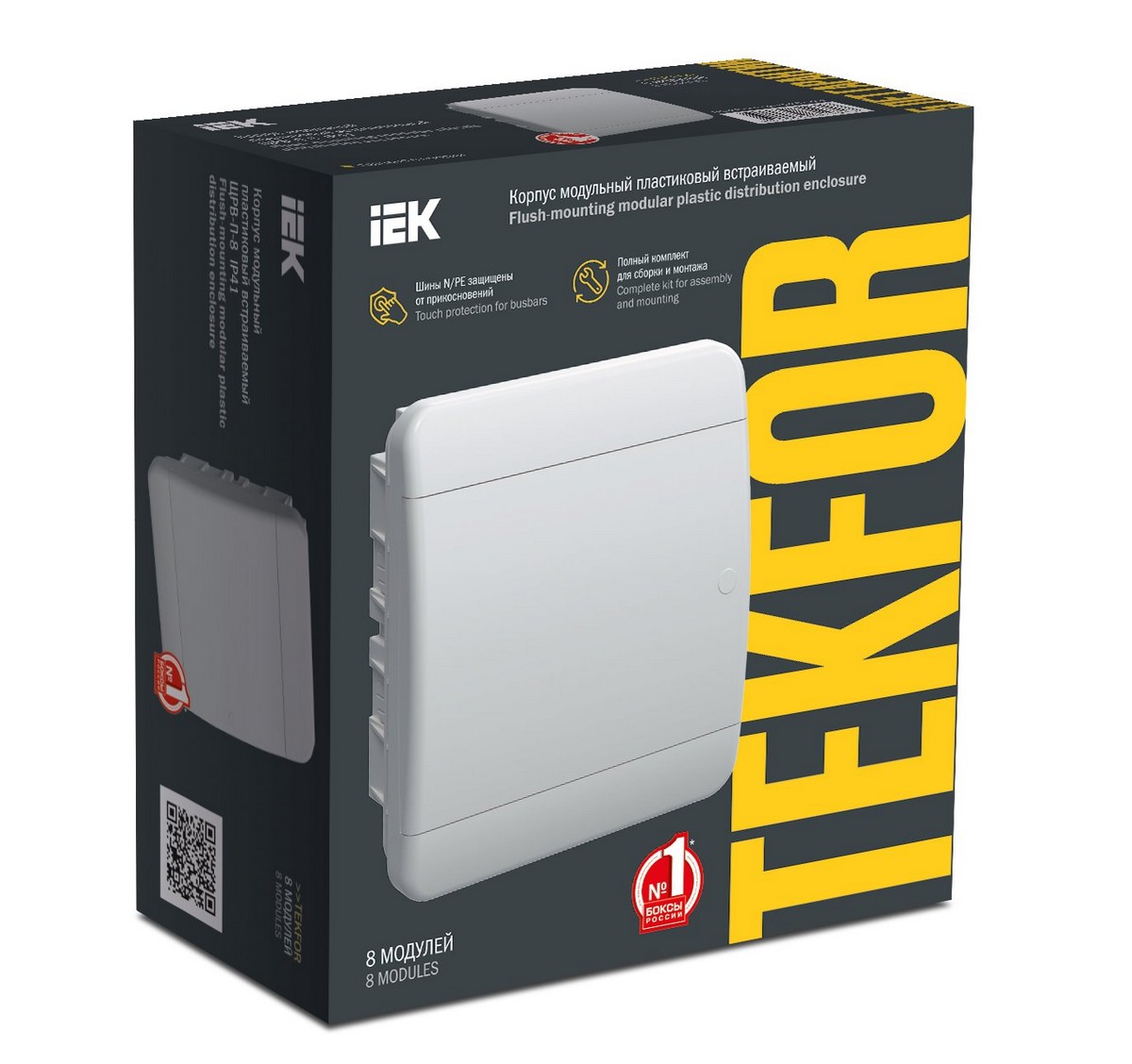 Пластиковые боксы и щиты IEK Щит пластиковый IEK TEKFOR ЩРВ-П-8 IP41 бел. дверь TF5-KP13-V-08-41-K01-K01