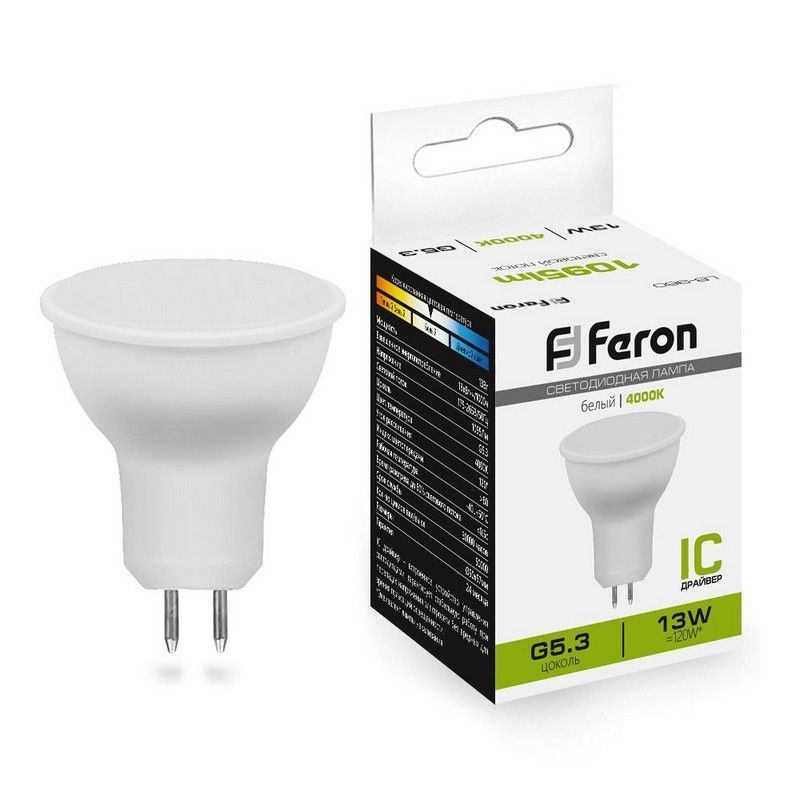 MR11/MR16/GU5.3 Лампа светодиодная Feron LB-960 MR16 G5.3 13W 4000K 38189 