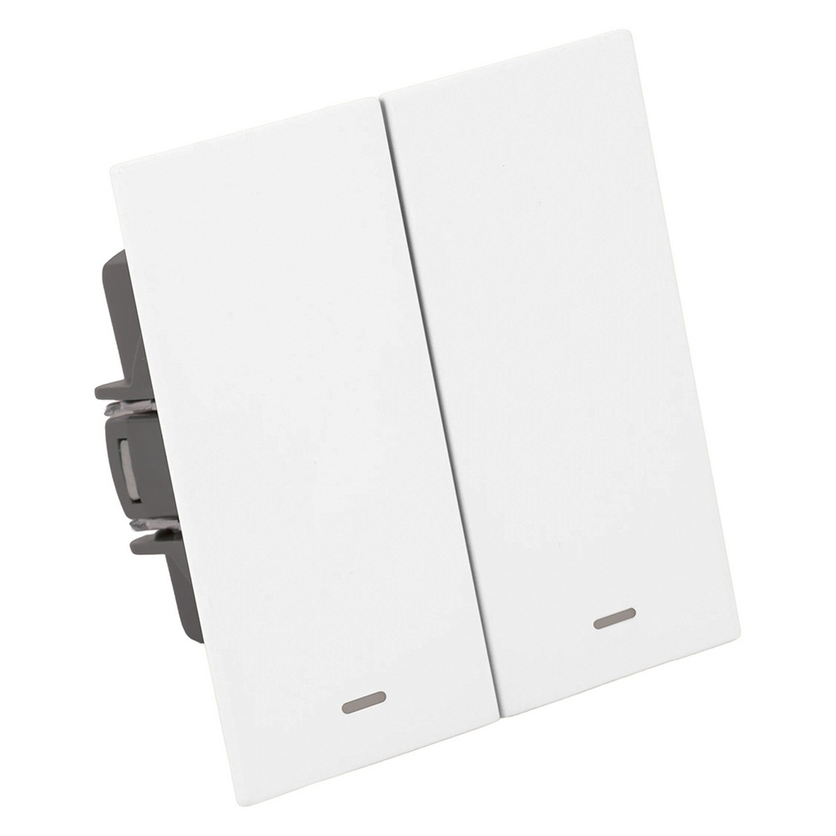 Мия - Розетки и выключатели Stekker Выключатель 2-клавишный c индикатором STEKKER Мия RSW10-3102-01 белая магнолия 50432