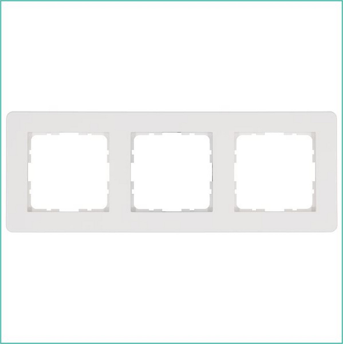 JASMART G - розетки и выключатели Рамка JASMART G-Flex 3-постовая белый глянцевый G1103W