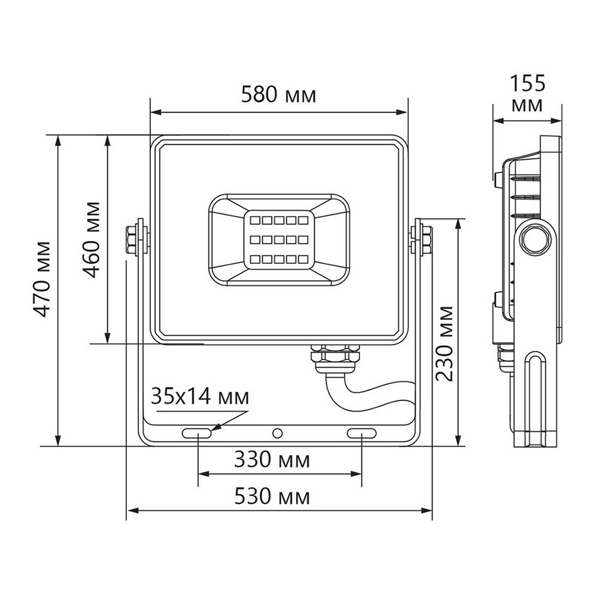 Прожекторы светодиодные Светодиодный прожектор Feron LL-928 IP65 500W Черный 6400K 41157 