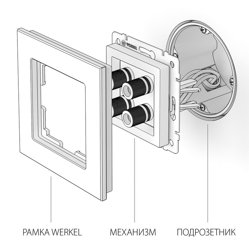 Werkel Шампань механизмы Акустическая розетка Werkel (шампань) W1185011
