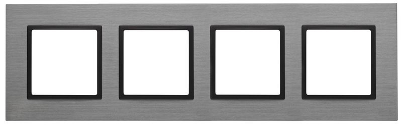 Рамки ЭРА Elegance Рамка ЭРА Elegance Титан/антрацит Металл 4-ая 14-5204-42 Б0034564