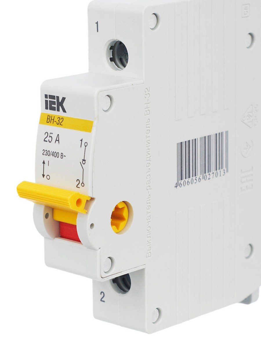 IEK Выключатель нагрузки IEK KARAT (мини-рубильник) ВН-32 1Р 25А MNV10-1-025 
