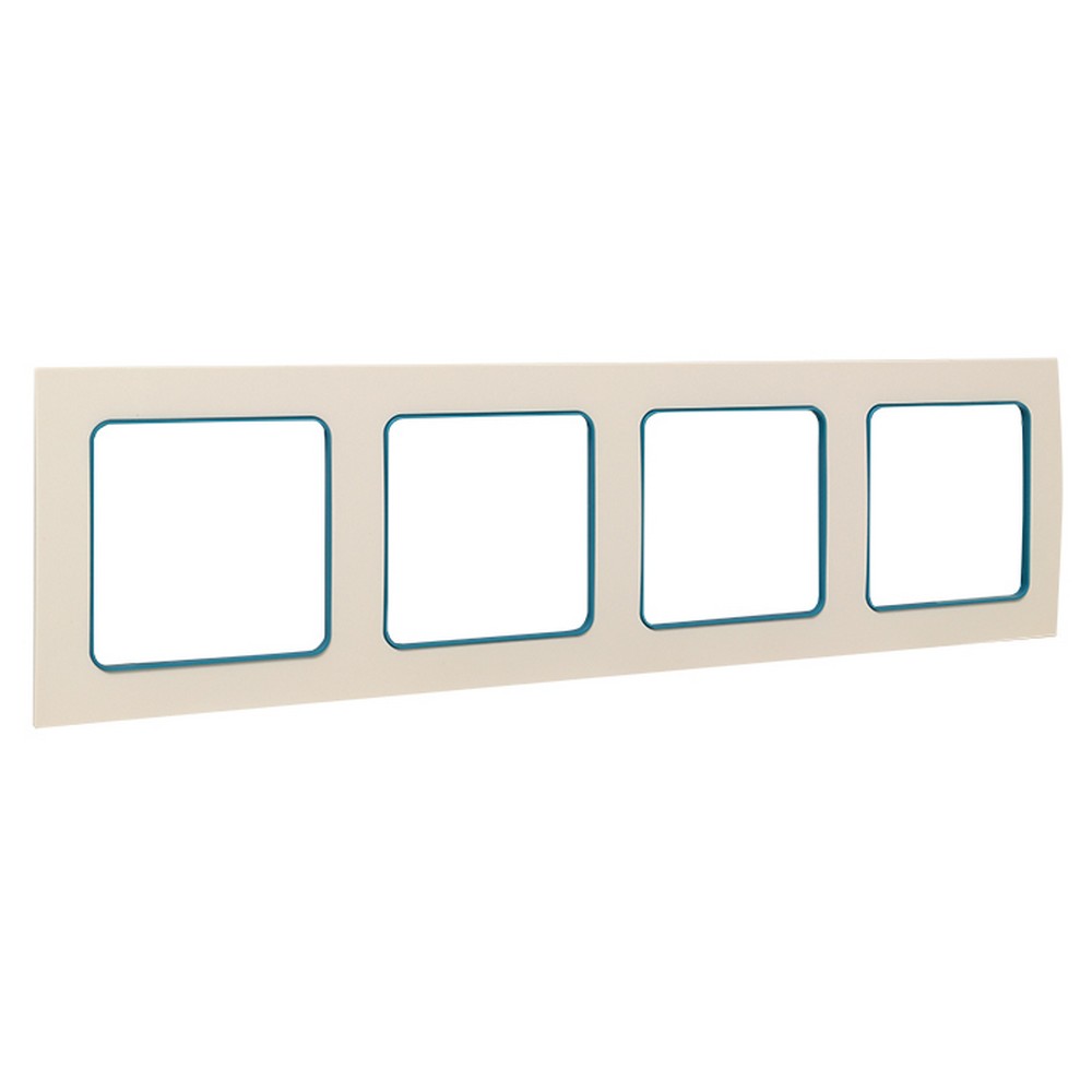EKF Стокгольм белый Рамка 4-ая EKF PROxima Стокгольм Белый Линия синяя  EAM-G-305-30