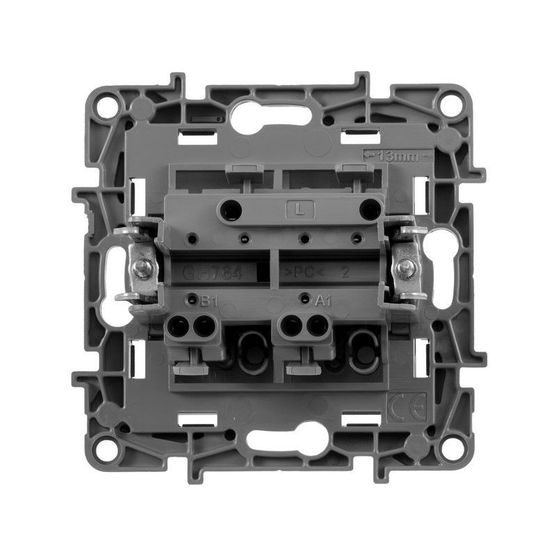 Legrand Etika Алюминий Выключатель Legrand Etika алюминий 2-клавишный, авт.клеммы, 10 AX, 250 В 672402