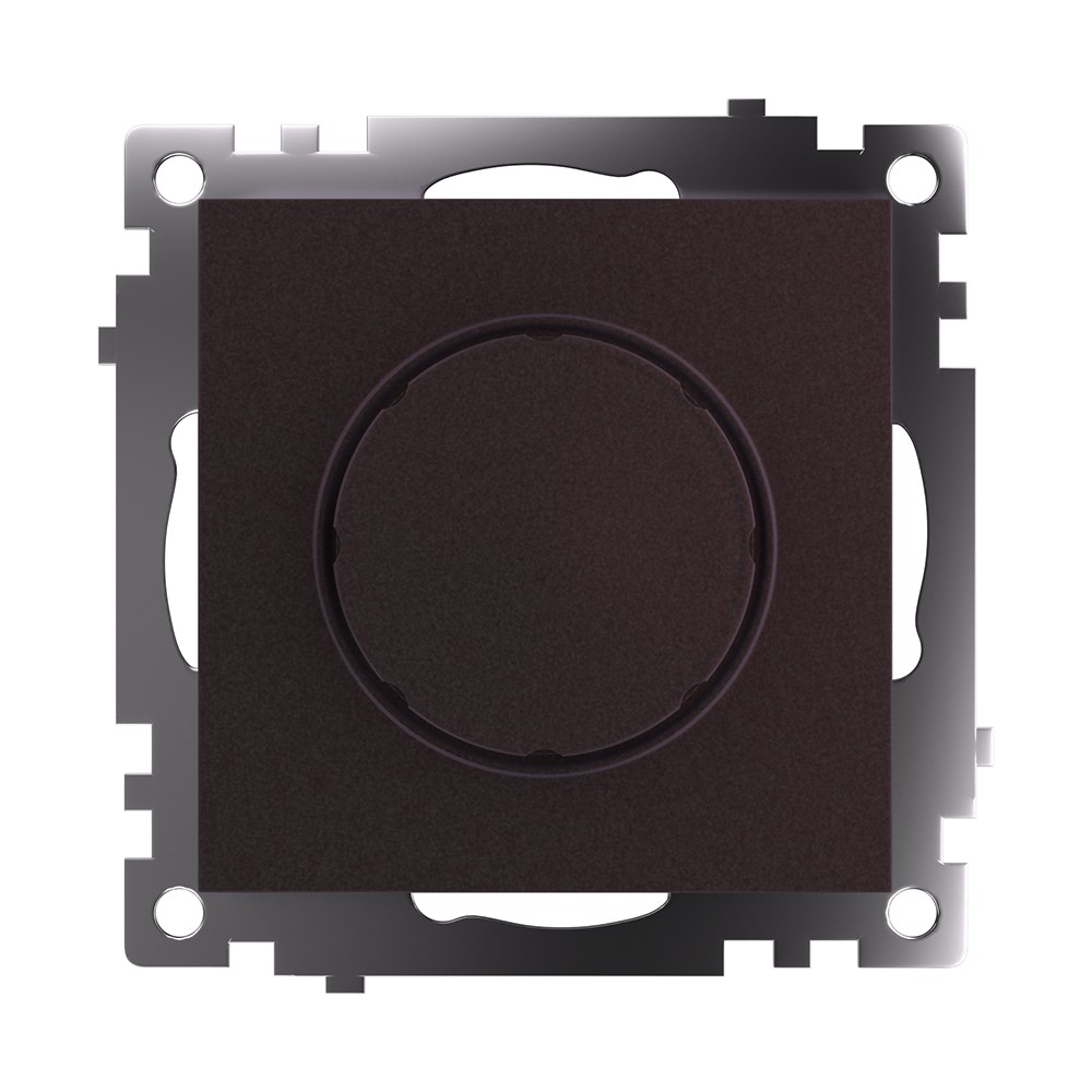 Катрин - Розетки и выключатели Stekker Выключатель диммирующий TRIAC STEKKER GLS10-7106-04 250V 500W Катрин шоколад 49017