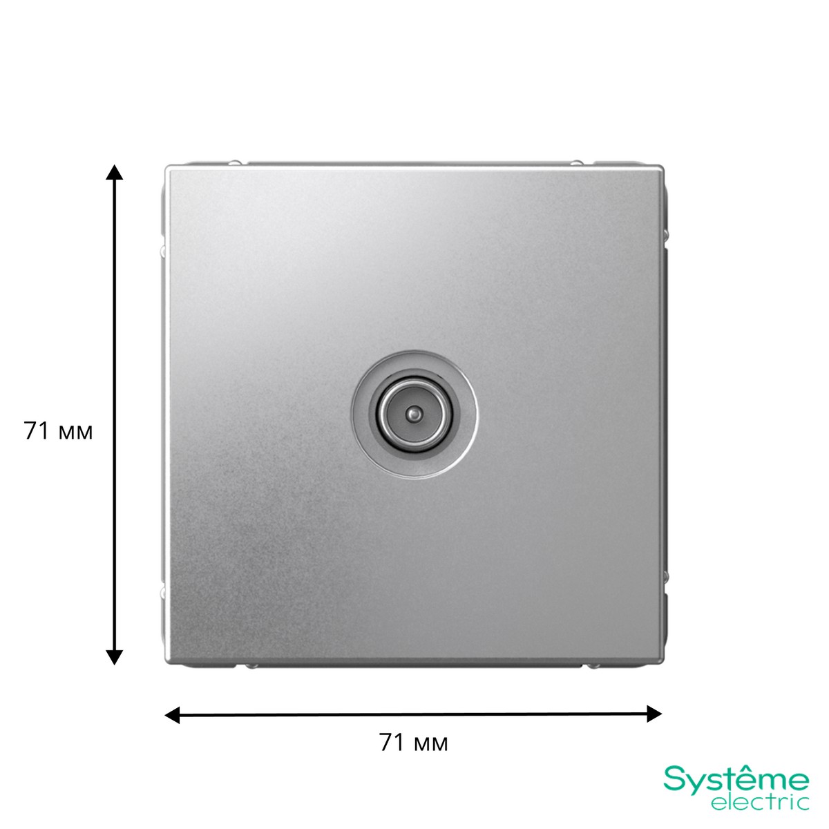 ArtGallery Алюминий TV Розетка Systeme Electric ArtGallery Алюминий проходная 4DB GAL000392
