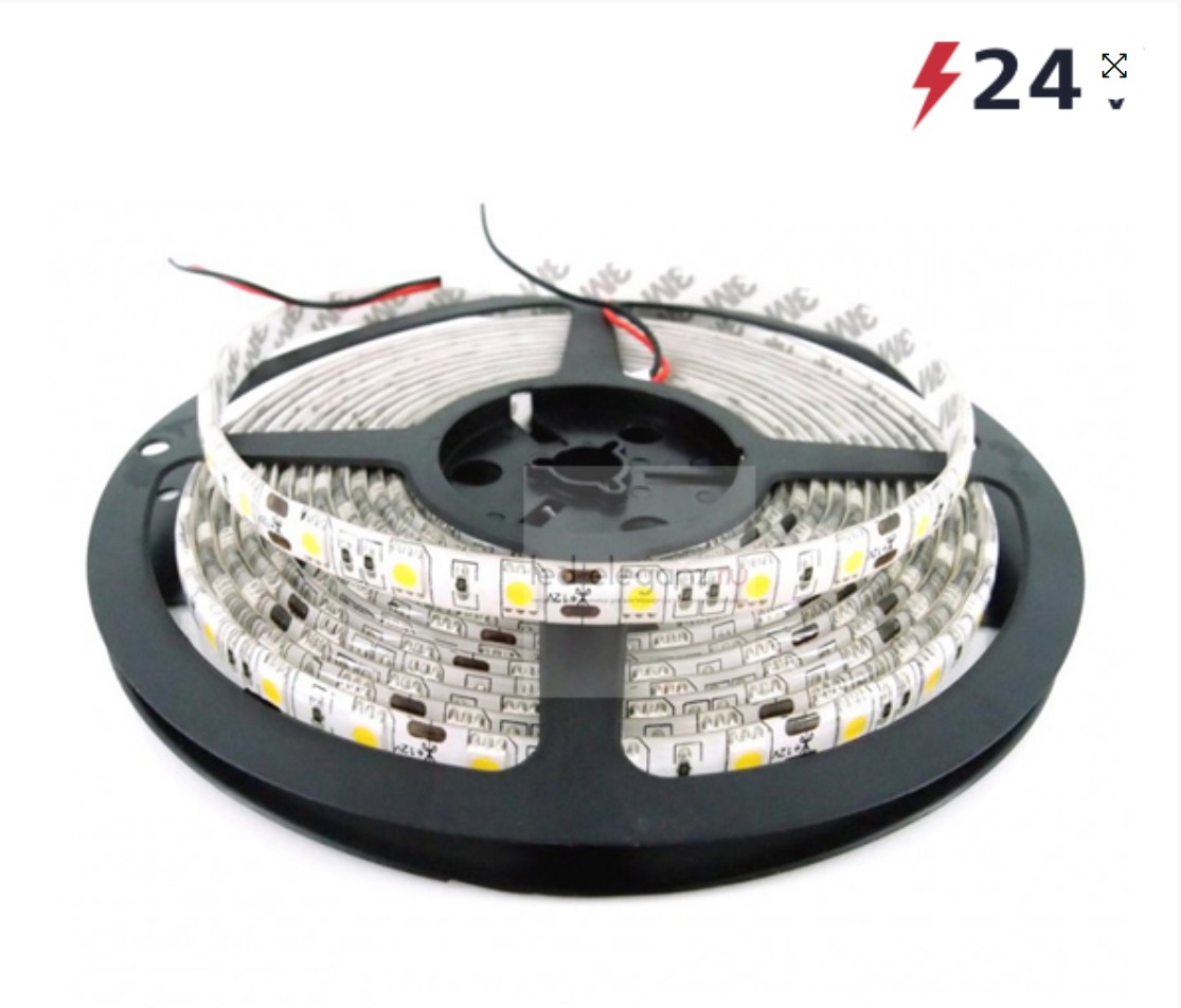 Светодиодная лента белая нейтральная Светодиодная лента Eleganz LUX 5050 IP20 24V 14.4 Вт/м 60 Led/м Нейтральный белый 4500K (цена за метр) EL-24V-14N